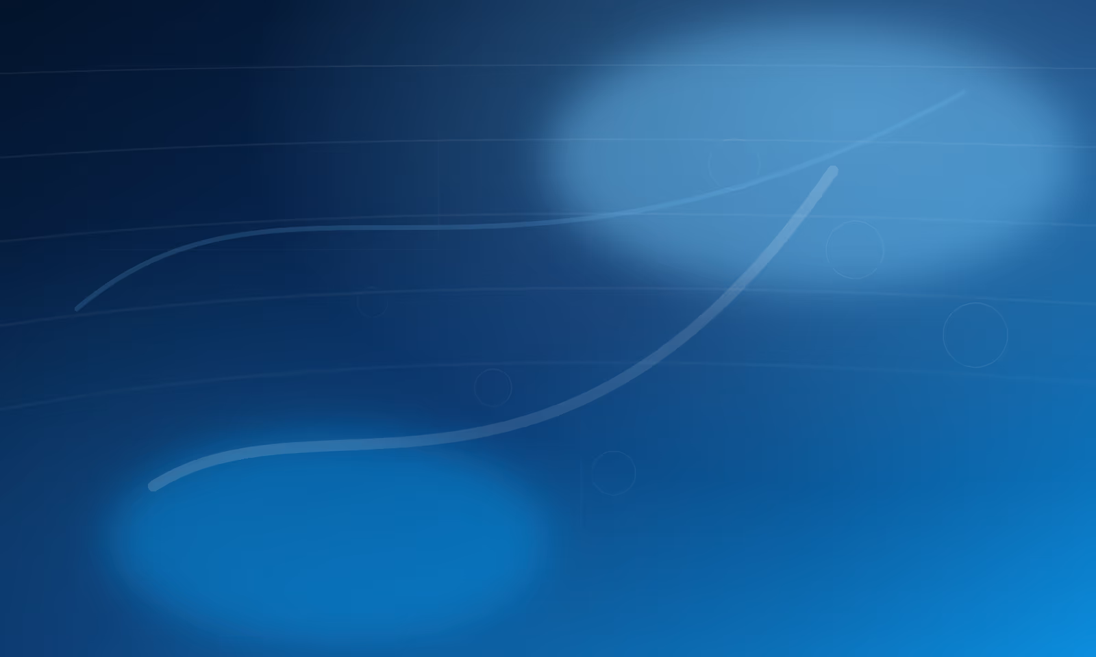 Abstrakte 3D-Techniklandschaft mit Lichtbahnen als Symbol für zuverlässige Delivery-Pipelines.